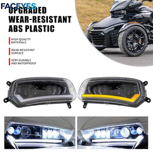 INMT - Faros Delanteros LED Modificados de Plástico para Can-Am <span class=keywords><strong>Spyder</strong></span> F3, Luces de Circulación Diurna, Intermitentes Integrados para Vehículos de Tres Ruedas - Product Image 2