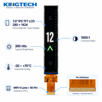 Module d'affichage à bande longue TFT LCD ultra large de 7 pouces Kingtech 280x1424 MIPI pour appareils embarqués