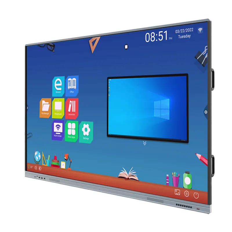 LT 75 Inch Bảng Tương Tác Phẳng Giáo Dục Lcd Bảng Tương Tác Thông Minh Cho Trường Học Giáo Dục