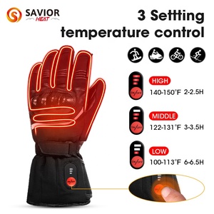 Savior dê da Knuckle bảo vệ pin điện Gant chauffant động cơ mùa đông nhiệt cưỡi Găng tay xe máy nóng - Product Image 2