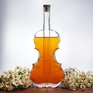 Elegante Botella de Vidrio de Borosilicato Transparente de 750 ml para Whisky, <span class=keywords><strong>Ron</strong></span>, Brandy, Vino, <span class=keywords><strong>con</strong></span> Tapa de Corcho, Personalizable - Product Image 5