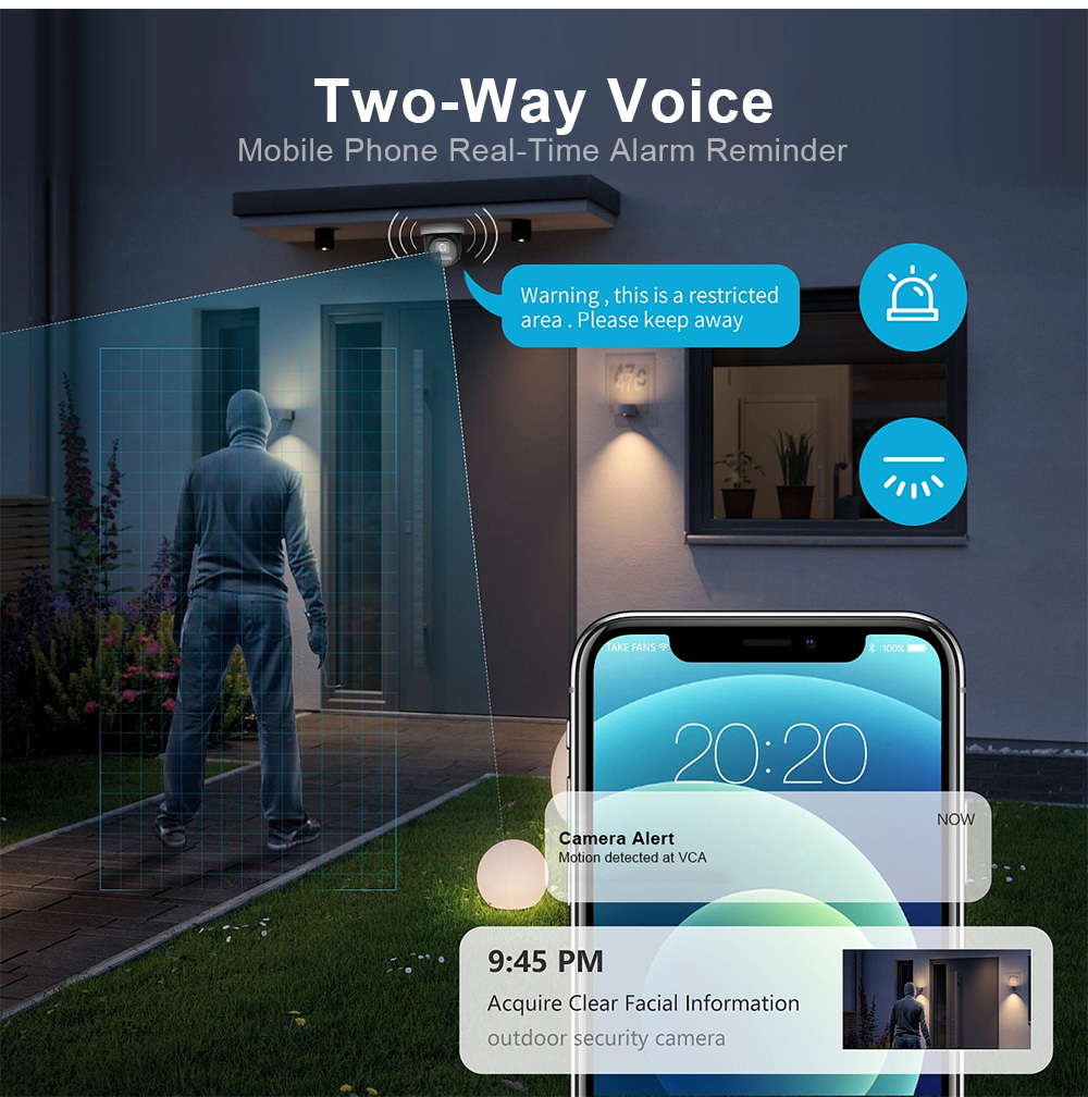 Home Security CCTV 4x PTZ Optical Zoom 2 Way Audio 5MP Network POE Mini Colorful Dome Camera · image 4