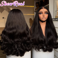 Perruque vietnamienne naturelle 13x6 en cheveux humains lisses, perruques frontales en dentelle, vente en gros, perruques frontales HD sans colle pour femmes noires