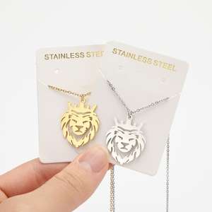 New Fashion Crown <strong>Lion</strong> <strong>Pendant</strong> Women's Necklace Personalized Simple Fashion Jewelry Accessories - Product Image 6
