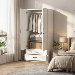 Armoire en acier à double tringle suspendue, robuste, pour le rangement de vêtements en grande quantité dans les dortoirs et les projets - Product Image 1