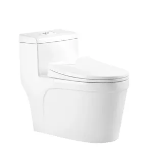 Vente chaude Porcelaine Siphon Jet Toilette Une Pièce S-trap Rinçage Placard D'eau Pour Hôtel