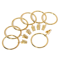 Anneaux de rideau en métal blanc avec pinces à ressort pour rideaux de douche, tringles à rideaux, fenêtres de salle de bain, accessoires et décorations pour la maison