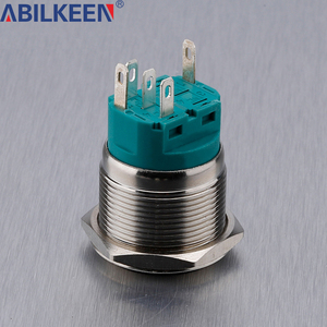 ABILKEEN yüksek kalite Metal <span class=keywords><strong>Push</strong></span> <span class=keywords><strong>Button</strong></span> özelleştirme 16mm 19mm 22mm su geçirmez motor anahtarı pirinç paslanmaz basmalı düğme anahtarı - Product Image 2