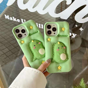 เคสซิลิโคนนิ่มลายการ์ตูนน่ารักลายไดโนเสาร์สำหรับ iPhone 16 15 14 13 12 11 PRO MAX - Product Image 3