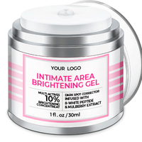 Gel éclaircissant pour zones intimes OEM ODM rose 30ml pour femme, genoux, cou, zone du bikini, intérieur des cuisses, éclaircit et élimine les taches sombres
