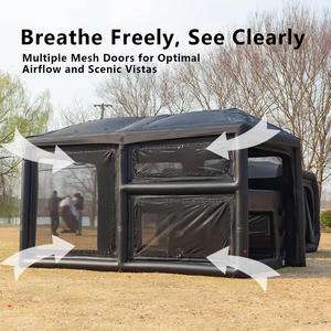 Tienda inflable al aire libre, experiencia inmersiva, 4*2,6*2,6 M Oxford, ignífugo, portátil, para acampar, carpa inflable con dosel con orificio para estufa - Product Image 2