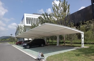 Abri de voiture moderne préfabriqué en membrane arquée, résistant au vent et imperméable, pour <span class=keywords><strong>parking</strong></span> sécurisé - Product Image 3