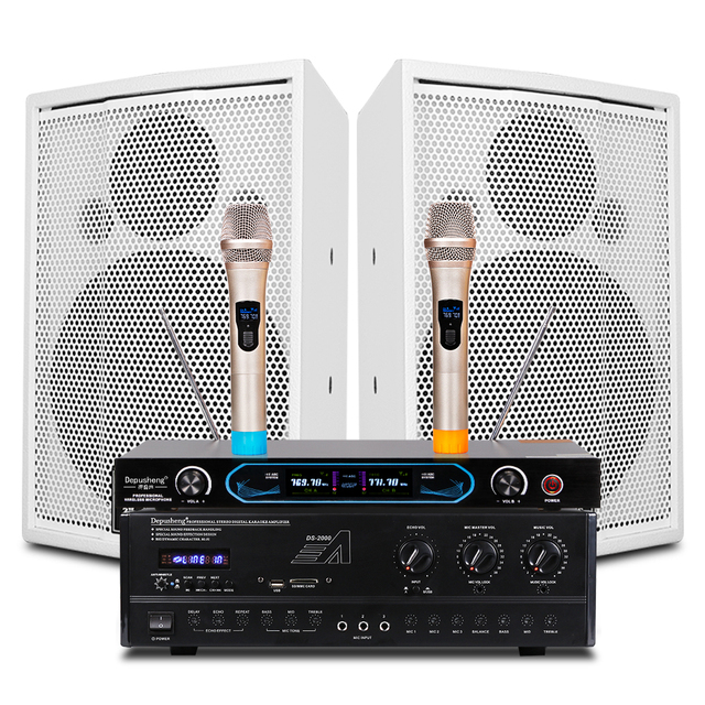 K8 Factory Price 8 Inch Wooden Speakers Wireless Mic Sound Equipment With Amplifier Portable Speakers