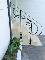 Innenbereich Schmiedeeisen-Geländer Designer-Treppe Geschwungene Treppe Wendeltreppe