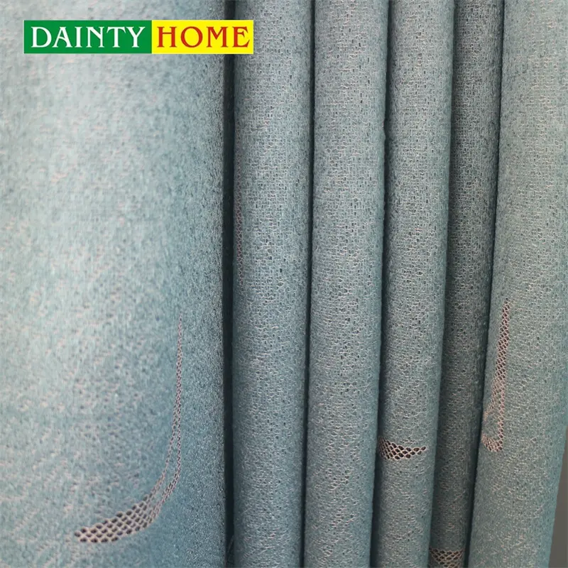 2023 Luxury Make to order 100 Polyester Warp knitting Fabric Kitchen Door Coffee Lace Sheer Curtain