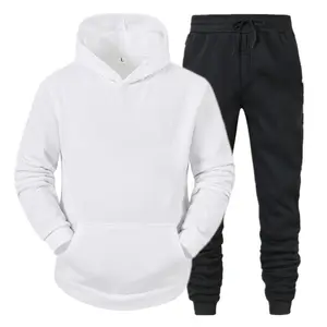 Casual suit thickened sweater printed logo printed two-piece suit hooded sportswear men's clothing