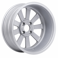 Jante en alliage d'aluminium forgé 8 branches 4 trous finition argent logo personnalisé 16-22 pouces 5x114.3