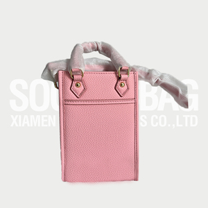 Robe Soochic personnalisée de haute qualité en cuir de galets végétalien mini sac à main sac à main sac à main avec bûche en métal et sangle amovible - Product Image 6