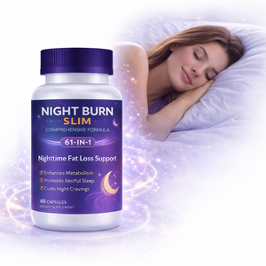 Night Burn Slim 61-in-1 Nighttime Fat <strong>Loss</strong> Support Capsules (60 Count)-Metabolism Sleep &amp; Appetite Control Non-GMO Vegan - Product Image 1