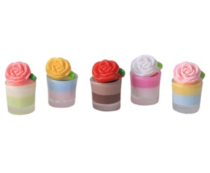 3D เค้กรูปดอกกุหลาบเทียมขนาดเล็กรูปทรงกรวยทำจากเรซินสวยงาม - Product Image 1