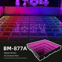 Cubierta de Piscina de Plexiglás Infinito 3D con Luces LED, Espejo Magnético, Elegante Pista de Baile de Cristal para Bodas