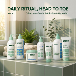 Ensemble de soins de la peau AHA, lotion exfoliante pour le corps, gommage, sérum, crème pour les mains, shampoing, nettoyant, luxueux ensemble de 7 pièces pour la peau - Product Image 2
