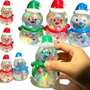 9cm Christmas Santa Claus TPR Maltose Textured <b>Glitter</b> Squeeze Toy Simulated Doll Slow Rebound Stress Relief Fidget Toy - Product Image 2