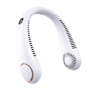 Portable LED Neck Fan Rechargeable Wearable Fan Hands Free Personal Cooling Fan Bladeless USB Fan for Home Office Outdoor Travel - Product Image 1