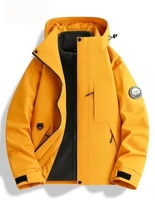 Veste coupe-vent tactique unisexe, imperméable, respirante, résistante aux UV, chaude, trois-en-un, décontractée, fermeture éclair, unie