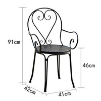 Ensemble de salle à manger d'extérieur moderne 4 pièces Offre Spéciale table ronde en métal et chaise de jardin pour la maison, le patio, la plage et l'hôtel