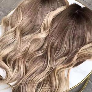 100% 欧洲处女人发定制Balayage金发犹太犹太丝绸基础上衣 - Product Image 5