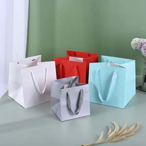 Thickened square Bottom Cake Gift <b>Bag</b> and Customized Fruit <b>Packaging</b> <b>Bag</b>, Flower Shop and Potted Plant Paper <b>Bag</b> - Product Image 2
