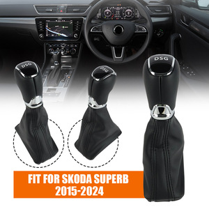 Poignée de levier de vitesses en cuir Skoda Superb DSG, 2015-2024, transmission automatique, design ergonomique - Product Image 1