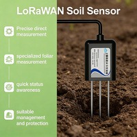 Capteur EC du sol alimenté par batterie ZONEWU LoRaWAN | Moniteur de conductivité du sol sans fil pour l'agriculture de précision | Support OEM