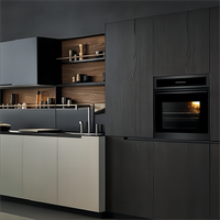 Four Électrique Encastrable Grande Capacité, Appareil de Barbecue, Four de Cuisson Domestique avec Porte Vitrée, Commande par Boutons, Décongélation Programmée