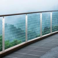 Chinesischer Direktlieferant OEM/ODM Edelstahl-Kabelgeländersystem mit Rostbeständigen Pfosten für Treppen, Terrassen, Balkone