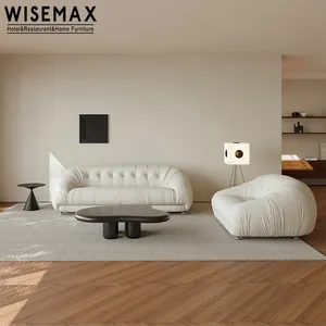 WISEMAX 가구 디자이너 가구 부분적인 거실 우단 여가 단 하나 소파 모듈 boucle 테디 지면 소파 소파