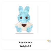 Nouveaux patchs brodés en laine mignonne patchs de lapin de dessin animé coloré pour sacs et vêtements accessoire de tissu en feutre à coudre