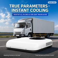 Climatiseur de toit tout-en-un LXRV 12/24/48/60/72V avec chauffage et refroidissement en option, compresseur électrique à spirale 2200W