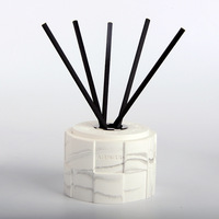 Diffuseur à roseaux de luxe pour la maison, avec logo personnalisé, en plâtre géométrique chic, pour huiles essentielles d'aromathérapie et parfums