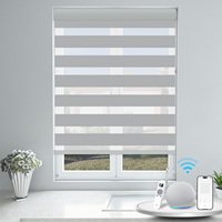 Persianas Enrollables Verticales Inteligentes Google Home, Integradas, Eléctricas, Impermeables, con Protección UV, Opacas, para Ventanas Francesas, Móviles