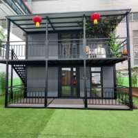 Casa Contenedor Modular Expandible de Dos Pisos y 40 Pies de Alta Calidad con Estructura de Acero, Tipo Granny Flat/Resort, 3 Dormitorios, 1 Baño, Envío Rápido