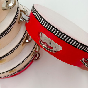 Orff tamburello doppia fila 4 \ "6 \" 7 \ "8 \" 10 \ "applaudendo tamburello campana accessorio batterista - Product Image 4