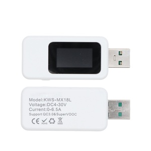 KWS-MX18L Probador USB 10 en 1, <span class=keywords><strong>Volt</strong></span>ímetro <span class=keywords><strong>Digital</strong></span> DC, Amperímetro, Medidor de Corriente y Voltaje, Detector de Amperios y Voltios, Cargador de Batería Externa - Product Image 2
