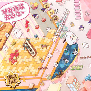 5 pièces/paquet autocollants d'aménagement paysager bruant boutique 3D scène stéréoscopique Collage Miniature scène manuel autocollants bricolage autocollants - Product Image 4