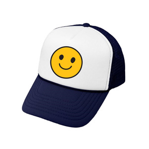 หมวกโฟมทรูเกอร์สำหรับผู้ใหญ่หมวกทรงทรูเกอร์ใส่ได้ทั้งชายและหญิงแบบตาข่ายระบายอากาศปรับได้โลโก้หน้ายิ้มตามต้องการ - Product Image 4