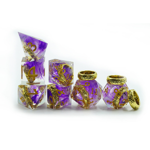 Galaxy Blue DND <span class=keywords><strong>Dice</strong></span> Set nhựa thủ công DND <span class=keywords><strong>DICE</strong></span> đẹp bao gồm vòng ma thuật DND 7 chiếc Bộ xúc xắc - Product Image 4