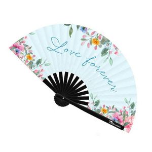 Abanico de Madera Plegable Personalizado de Fábrica con Diseño Exquisito de Flores y Publicidad para Invitaciones de Boda o Regalos con Logotipo Personalizado - Product Image 6