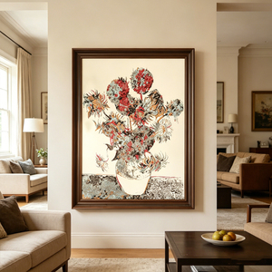 Silk Screen Painting Handmade Artwork for Living Room Bedroom Wall Art Home Decor Artwork House Hotel <b>Framed</b> Decoration Interior - Product Image 1