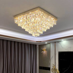 Éclairage de maison télécommande intelligente chambre salon moderne led cristal chute chute plafond led lumière - Product Image 2